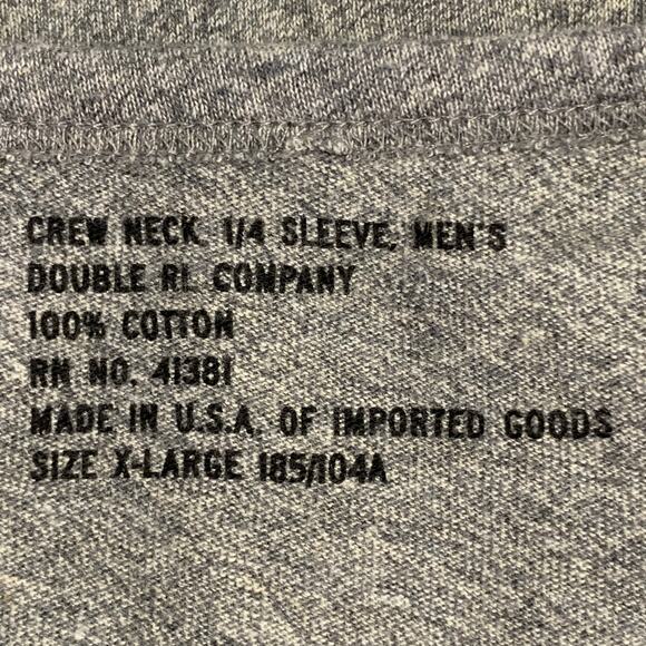 RRL by RALPH LAUREN Size XL Grey Logo Cotton Jersey T-shirt - Picture 5 of 7